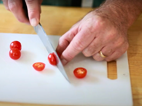 Chopping Sun-dried Tomatoes photo