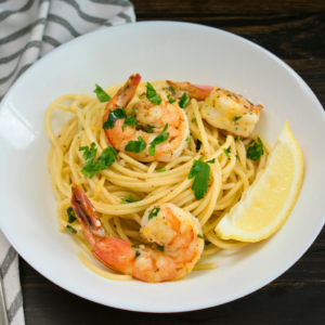 Lemon Butter Garlic Shrimp Pasta photo