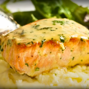 Salmon With Alfredo Sauce photo