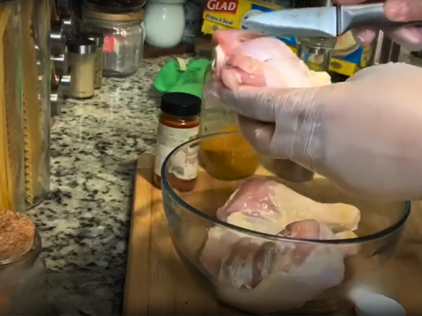 Step 1: Clean the Chicken: Pat the chicken pieces dry with paper towels.