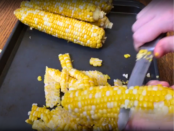 Step-by-step Guide To Freezing Corn Kernels Without Blanching - Cut the Kernels: Use a sharp knife to cut the kernels off the cob. Be careful to cut close to the cob without cutting into it.