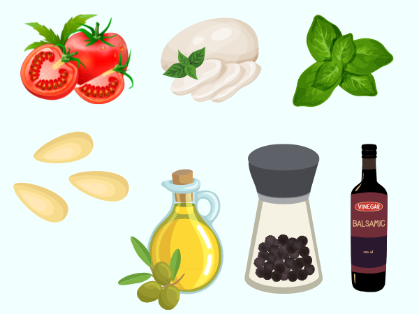 Ingredients Caprese Salad With Hawaiian Tropic Tomato 1