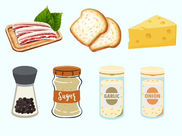 Ingredients Pork Belly Grilled Cheese Sandwich photo