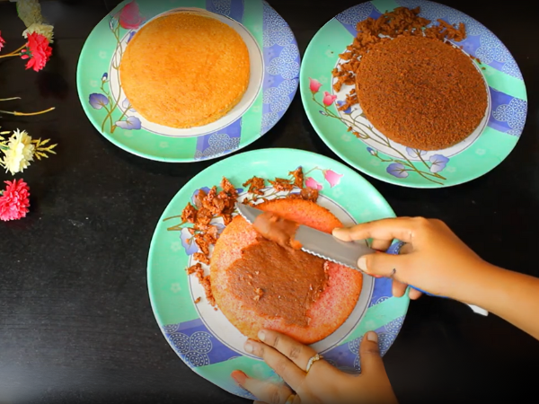 Neapolitan Cake Recipe - Baking The Cake Layers - If the cakes dome on top, use a serrated knife to level them after they cool.