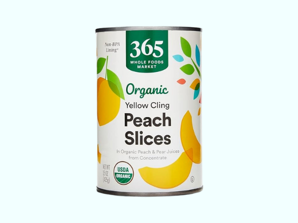 Organic Yellow Cling Peach Slices photo