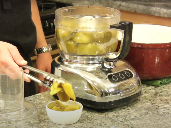 Preparing The Tomatillo Sauce  Once roasted, transfer the vegetables to a blender. 