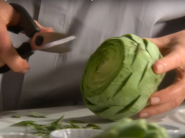 Recipe Artichoke And Parmesan Tilapia -  Preparing Artichokes - Remove the outer leaves until you reach the tender, lighter ones.