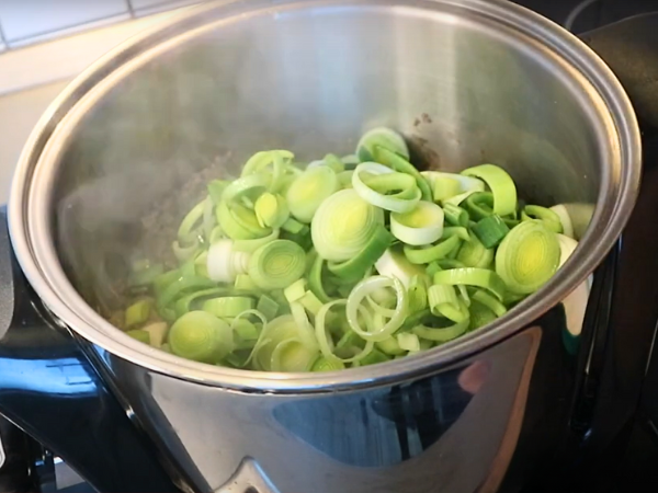 Soup Using Leeks And Beef - Cook the Leeks: Add thinly sliced leeks and cook them until they become soft and slightly caramelized, about 5-7 minutes.