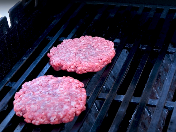 Swiss Mushroom Burger With Honey Drizzle- Cooking The Patties 1