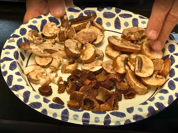 Swiss Mushroom Burger With Honey Drizzle- Preparing The Mushrooms